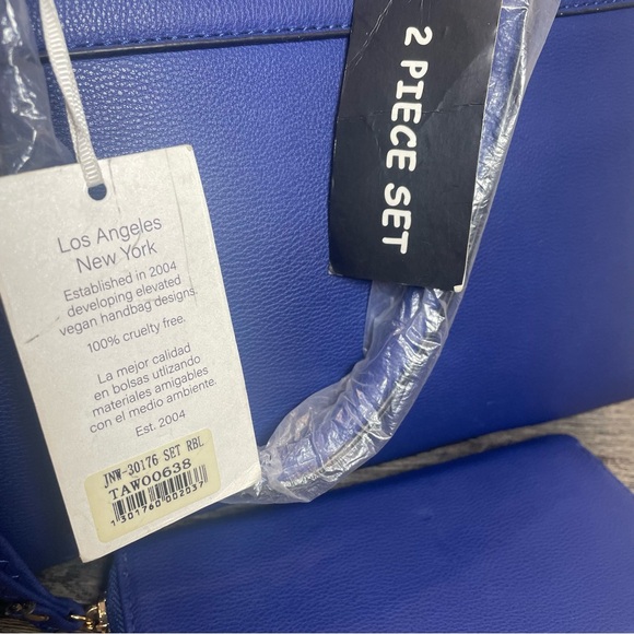 Alyssa Blue Women's Handbag and Wallet. Shoulder bag. Vegan leather. NEW.purse - Picture 5 of 14